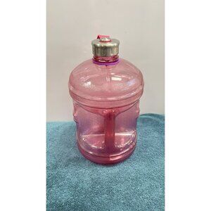 Pink BPA FREE 1 Gallon Water Bottle Steel Cap Jug Container Canteen Reusable NEW